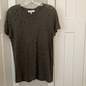 IRO linen T-shirt with holes